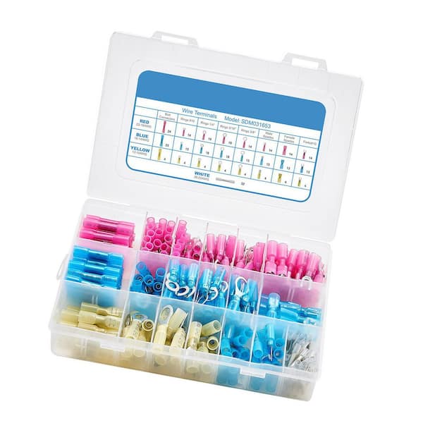 26-22 22-16 16-14 12-10 Gauge 320PCS Heat Shrink Wire Connectors Electrical Waterproof Crimp Connectors Terminals Kit