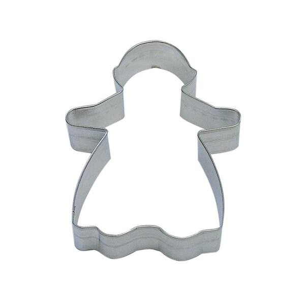 CybrTrayd 12-Piece 5 in. Gingerbread Girl Tinplate Steel Cookie Cutter & Recipe