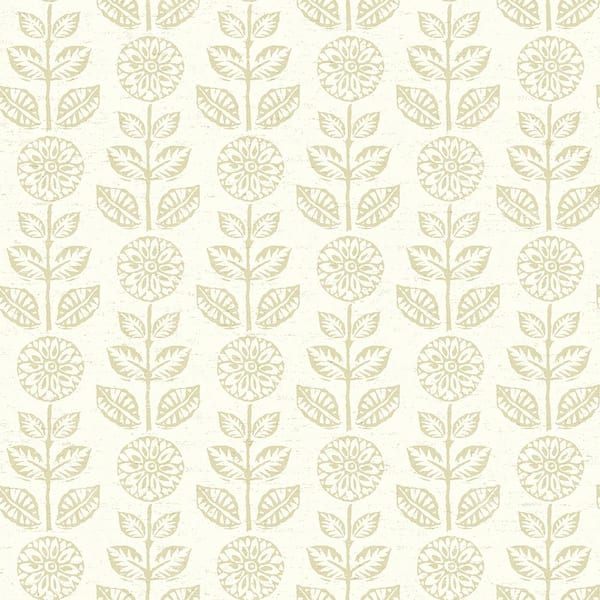 Chesapeake Dolly Beige Floral Beige Wallpaper Sample