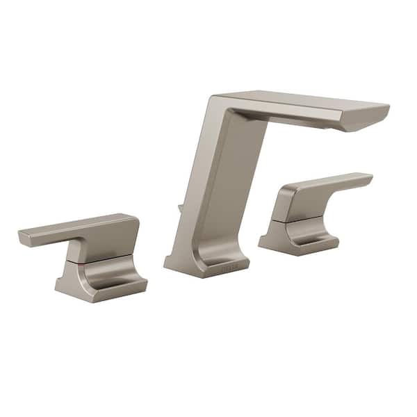Delta Pivotal 8 in. Widespread Double-Handle Bathroom Faucet in Stainless Steel