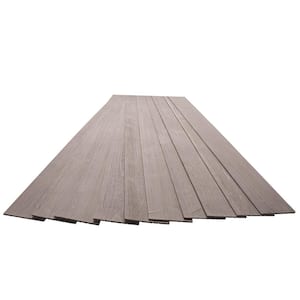 3/16 in. x 5-1/8 in. x 46-1/2 in. Driftwood Grey Rustic Pine Wood Plank Self-Adhesive (10-Pack)