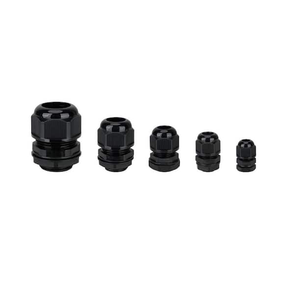 Unbranded 52-piece Waterproof NPT Adjustable Cable Connectors 1/4,3/8,1/2,3/4,1 in. for Junction Box Wire Pannel