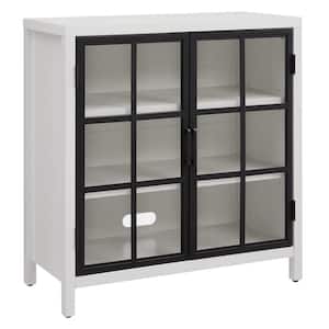 Bennett 31.5 in. White Rectangle Accent Storage Cabinet