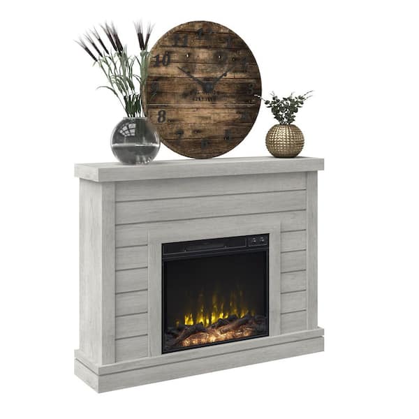 Twin Star Home 47.38 in. Freestanding Wooden Electric Shiplap Wall