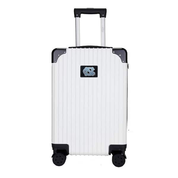 Mojo 21 in. White UNC Tar Heels premium 2-Toned Carry-On Suitcase