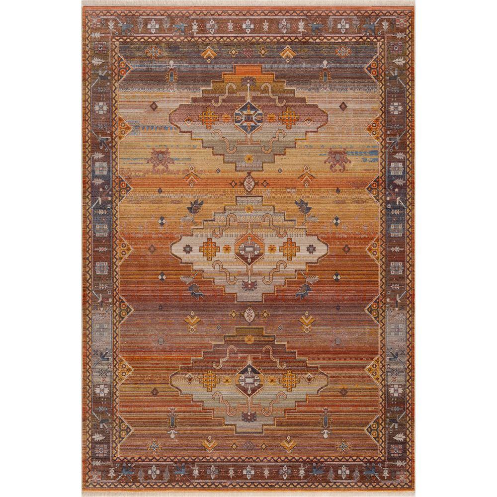 Gia Southwestern Sierra Multi-color 9 ft. x 12 ft. Medallion Polyester Area
