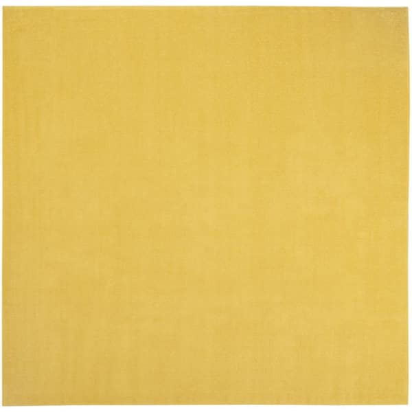 Yellow 9 ft. x 9 ft. Woven Polypropylene Indoor/Outdoor Area Rug