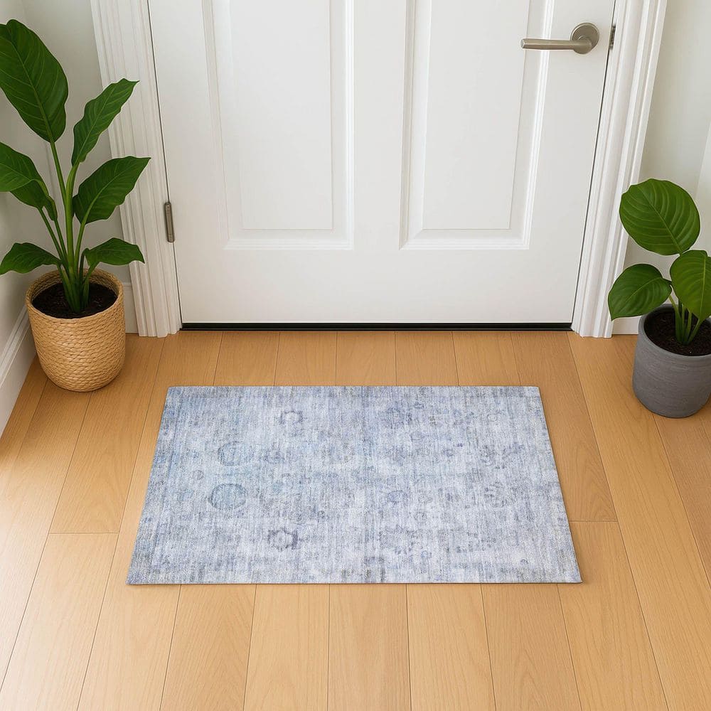 Mayfield Premium Machine Washable Abstract AMF1769 Sky 2 ft. x 3 ft. Area Rug price history on PriceWatchPro