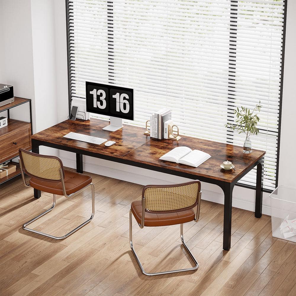 BYBLIGHT Moronia 78.7 in. Rectangular Rustic Brown, Black BYBLIGHT Moronia 78.7 in. Rectangular Rustic Brown, Black