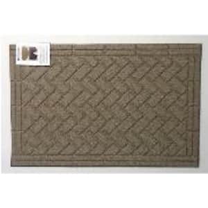Brick Taupe 2 ft x 3 ft synthetic fibers Door Mat area rug