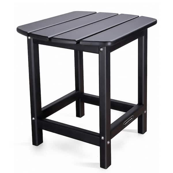 black plastic end table