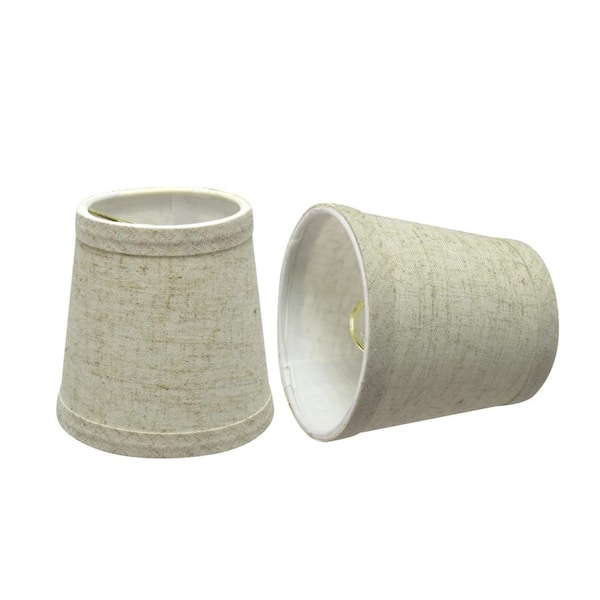 4 in. x 4 in. Beige Hardback Empire Lamp Shade (2-Pack)