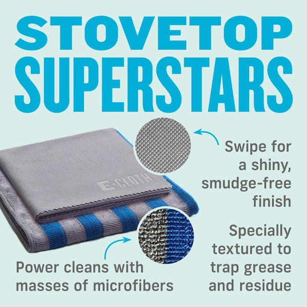 E-Cloth Starter Pack, Microfiber Cleaning Cloth, 5 Cloth Set, Blue