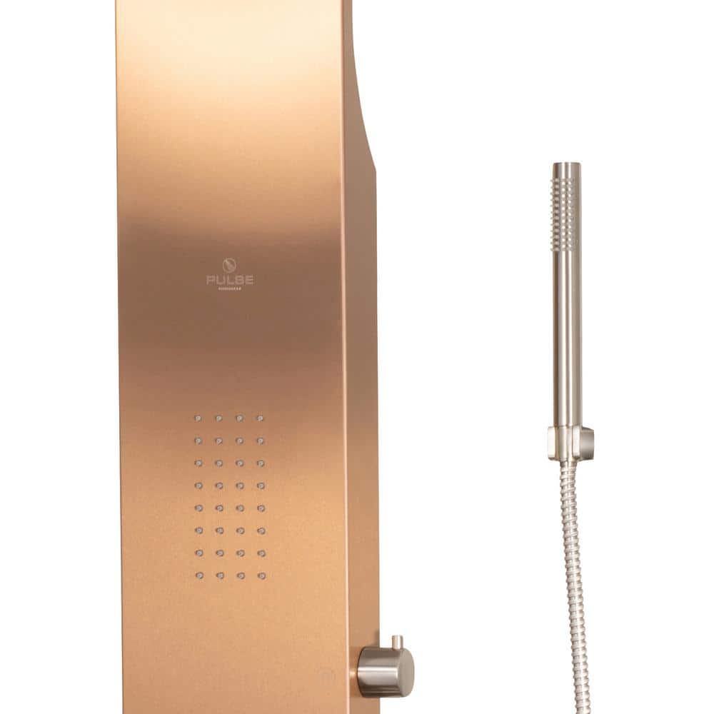 Santa Cruz Bronze Stainless Steel Shower Panel with Hand Shower