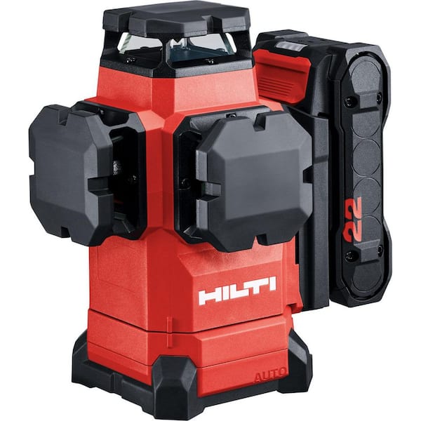 NURON PM 50-MG 22-Volt 130 ft. Green Rotating Multi-Line Laser Level and Tool Pouch (Battery not Included)