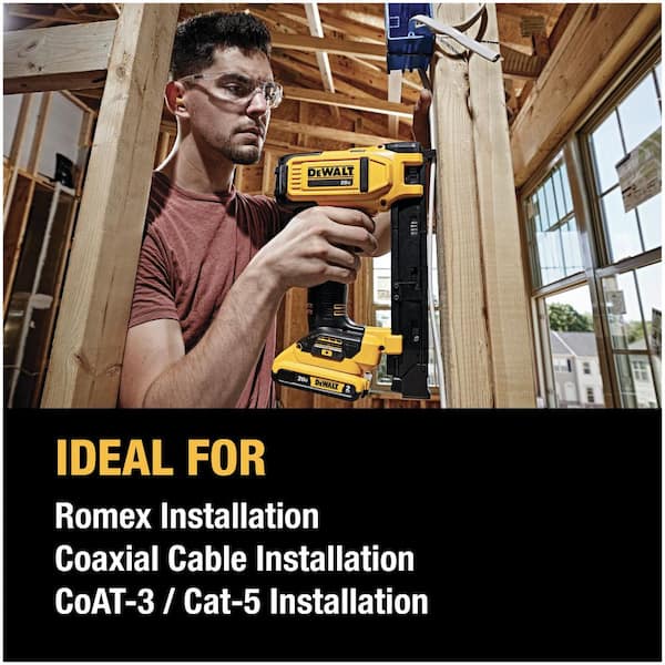 DEWALT 20V MAX Lithium Ion Cordless Cable Stapler with 2.0Ah