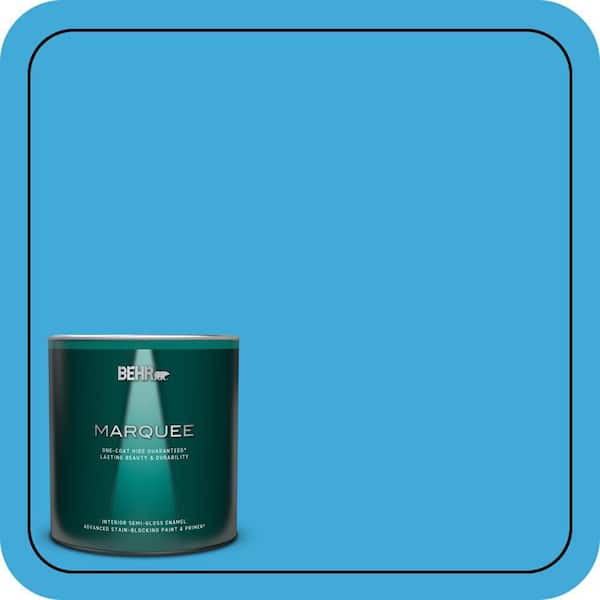 BEHR MARQUEE 1 qt. #550B-5 Windjammer Semi-Gloss Enamel Interior Paint & Primer