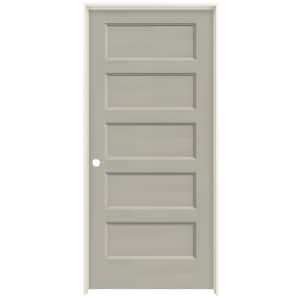 36 in. x 80 in. Conmore Desert Sand Paint Smooth Solid Core Molded Composite Single Prehung Interior Door