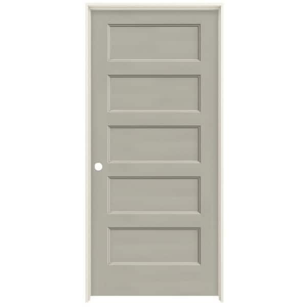 JELD-WEN 36 in. x 80 in. Conmore Desert Sand Paint Smooth Solid Core Molded Composite Single Prehung Interior Door