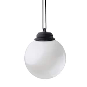 5 in. White LED Hanging Patio Globe