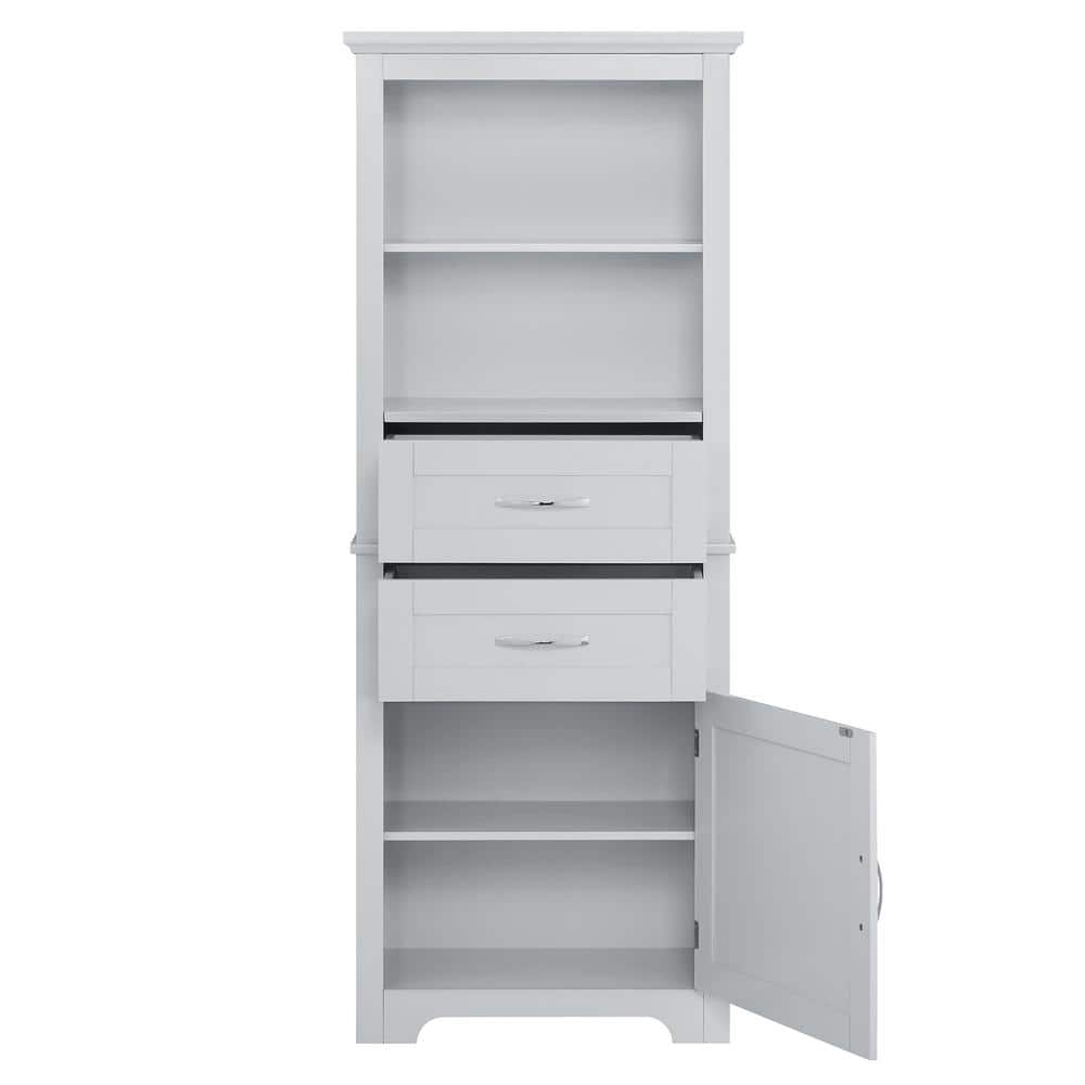 cadeninc 23.63 in. W x 11.82 in. D x 60 in. H Bathroom Storage Cabinets ...