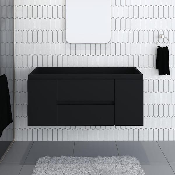 Salt 48 in. W x 20 in. D Bath Vanity Cabinet Only in Black