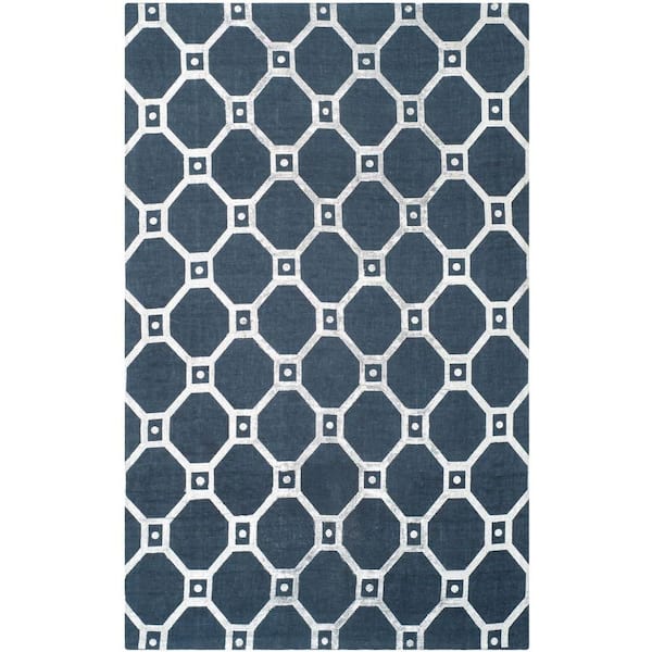 SAFAVIEH Cedar Brook Navy/Silver 5 ft. x 8 ft. Area Rug