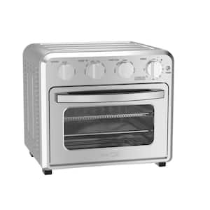 Air Fryer Toaster Oven Combo, 4 Slice Toaster Convection Oven Warm, Accessories Included, Silver