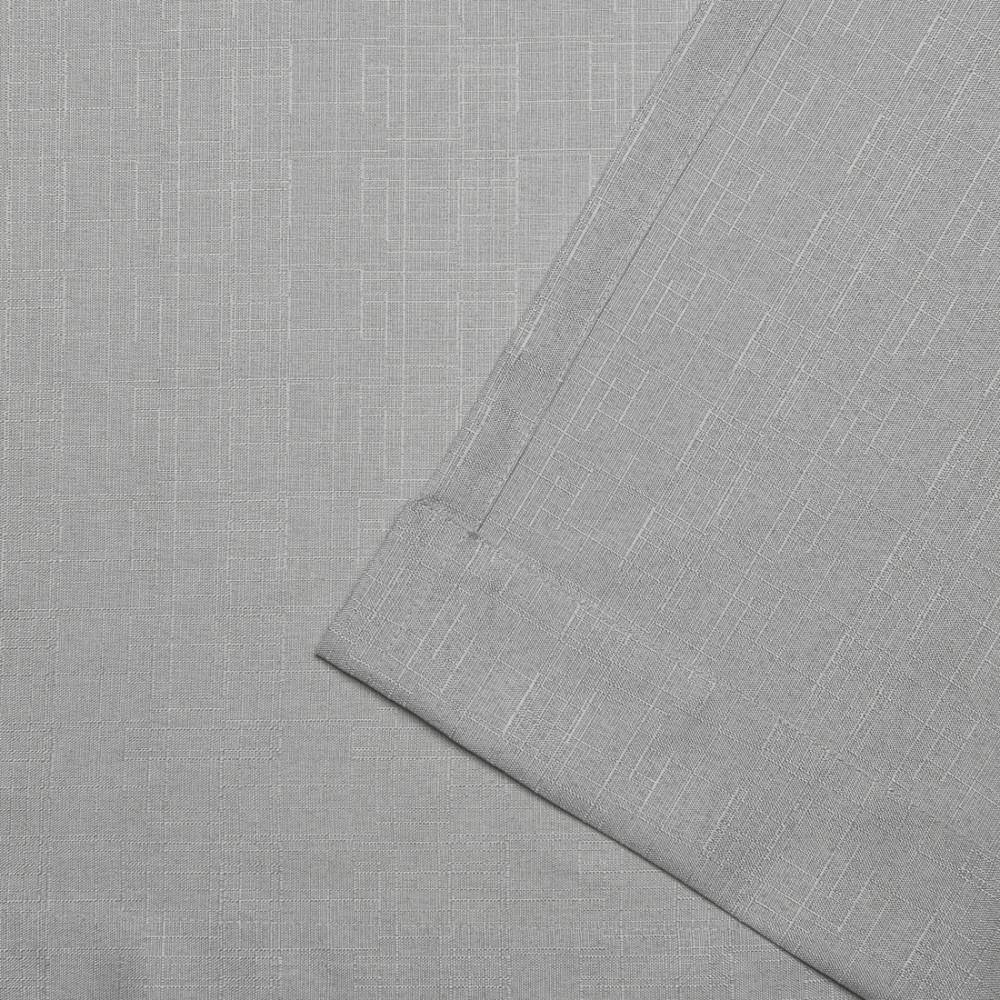 Dove Grey Linen Tab Top Light-Filtering Curtain Panels, 54" x 84"