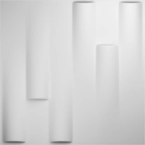 Ekena Millwork Hamilton White 1 in. x 1-3/5 ft. x 1-3/5 ft. White PVC Decorative Wall Paneling 1-Pack