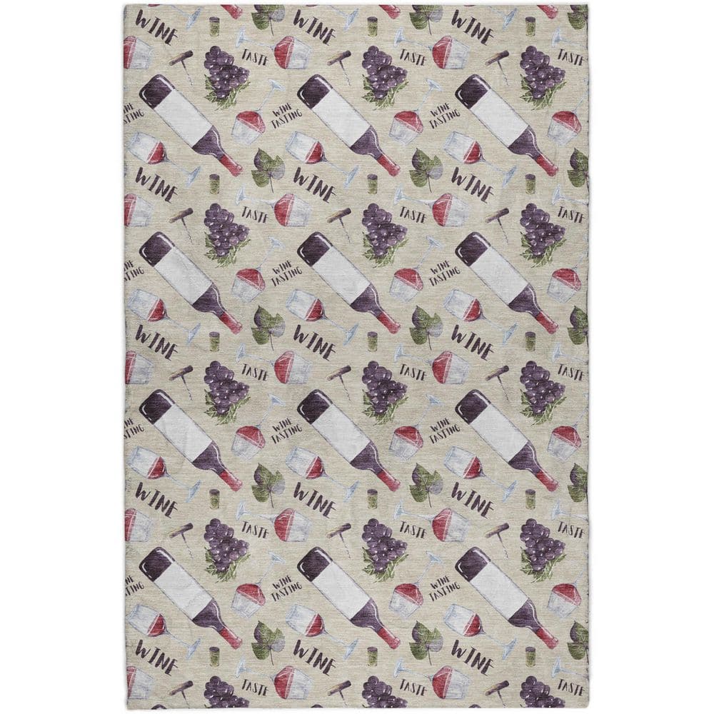 Dream Shag Premium Machine Washable Abstract ADS169 Ivory 5 ft. x 7 ft. 6 in. Area Rug price history on PriceWatchPro