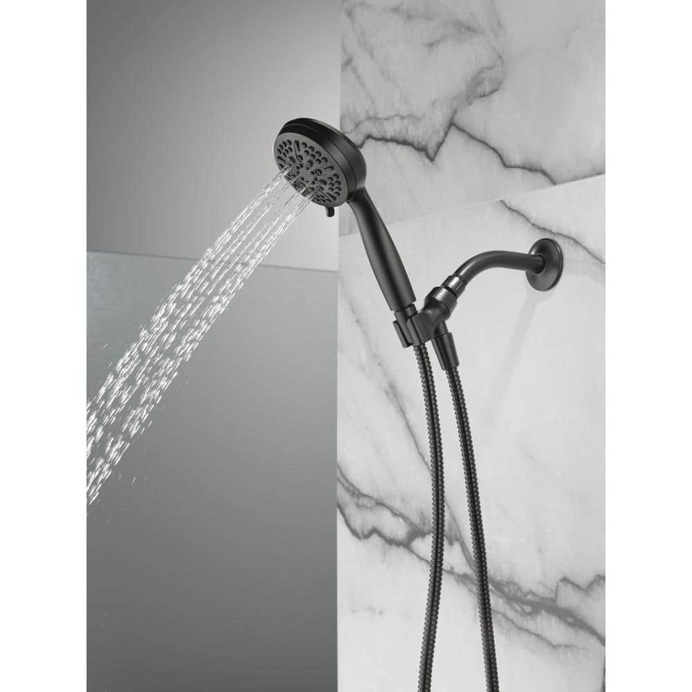 Matte Black Adjustable Handheld Multi-Head Shower System