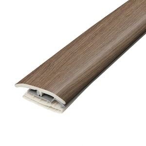 Nut Brown 0.31 in. T x 2 in. W x 78.7 in. L Vinyl 4-in-1 Molding