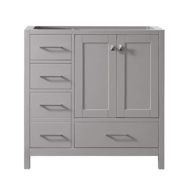 Virtu USA Caroline Madison 36 in. W Bath Vanity Cabinet Only in Cashmere Gray
