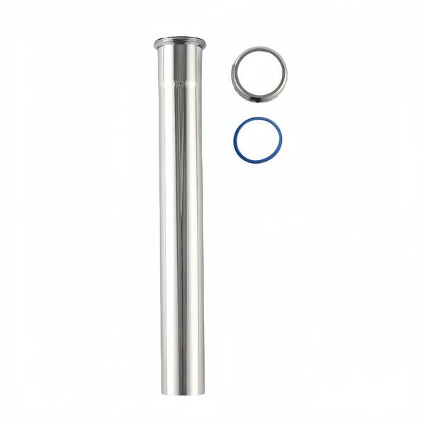 Flexcraft 1-1/4" X 6" Slip Joint Extension Tube – Chrome Plated Brass For Tubular Drains