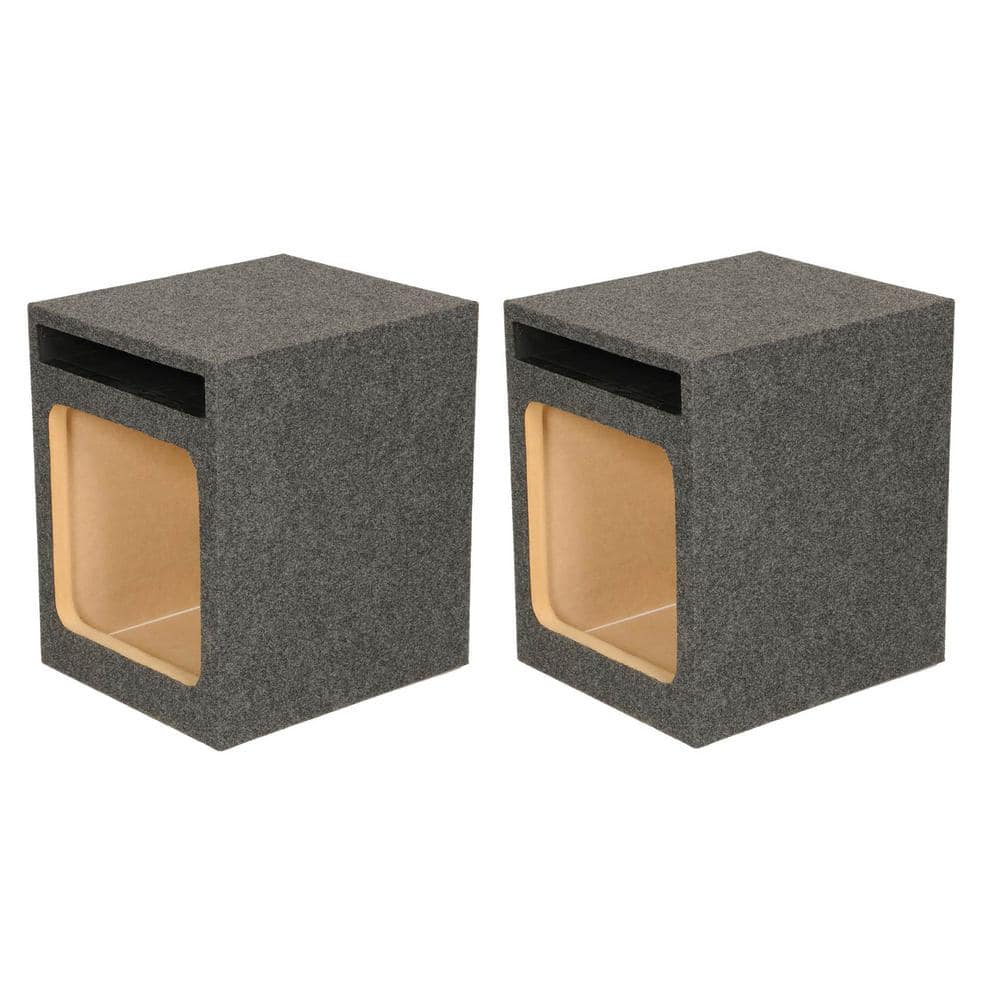 HD112 12 in. Single Heavy Duty Vented Square Sub Enclosure Box (2-Pack)