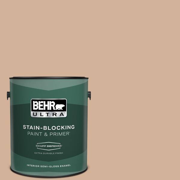 BEHR ULTRA 1 gal. #S210-3 Sweet Tea Extra Durable Semi-Gloss Enamel Interior Paint & Primer