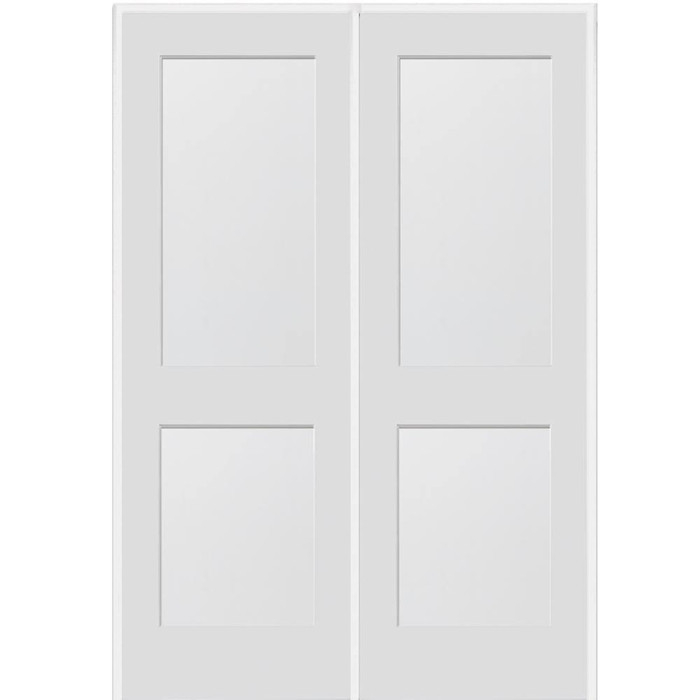 MMI Door 60 in. x 80 in. 2Panel Flat Square Sticking Primed Composite