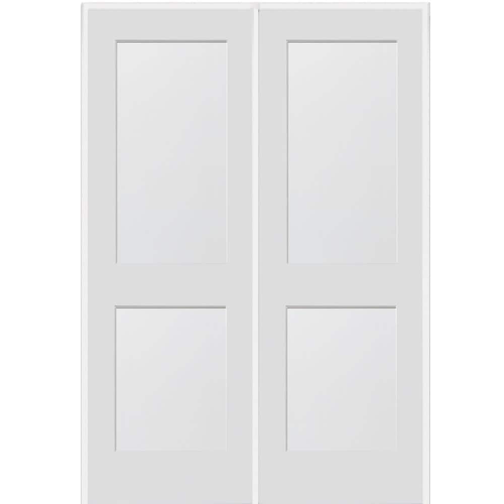 MMI DOOR 72 in. x 80 in. 2-Panel Flat Square Sticking Primed