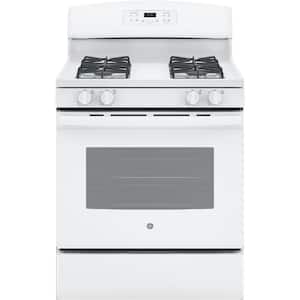 30 in. 5.0 cu. ft. Freestanding Gas Range in White with Self Clean