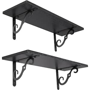 23.6 in. W x 7.9 in. D Decorative Wall Shelf, Large Wall Mounted Shelves for Storage Set of 2