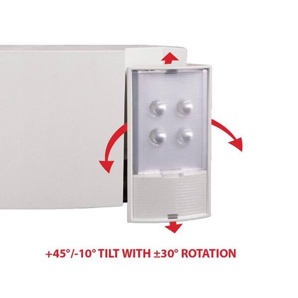 Global Industrial™ 2 Head Round LED Emergency Light w/ Adjustable Optics,  Ni-Cad Battery Backup