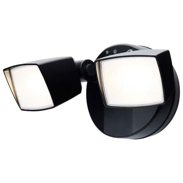 125-Watt Equivalent 3352 Lumen 103°  Black Dusk to Dawn Integrated LED Flood Light, CCT Selectable