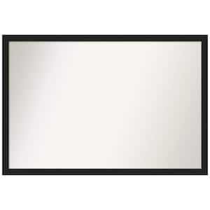 Grace Brushed Metallic Black Narrow 38 in. W x 26 in. H Non-Beveled Bathroom Wall Mirror in Black, Silver