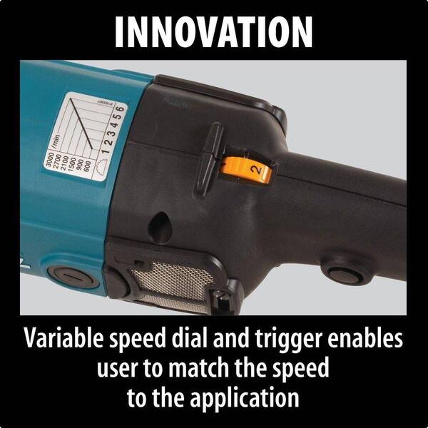 Makita 9237CX3 7-Inch Rotary Polisher – Corded Electric, 120V – Tool Only