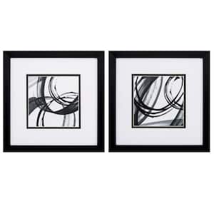 11 in. X 11 in. Silver Gallery Picture Frame Black Rings (Set of 2)