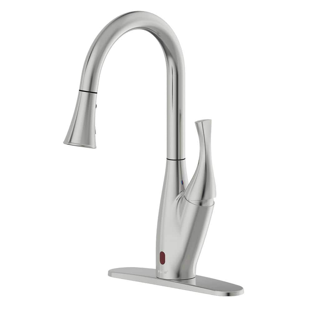 Brushed Nickel Pull-Down Kitchen Faucet with Spray