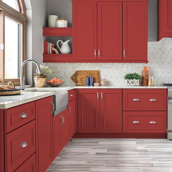 1 qt. #OSHA-5 OSHA SAFETY RED Semi-Gloss Enamel Interior/Exterior Cabinet, Door & Trim Paint