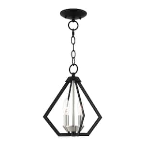 Prism 2 Light Black with Brushed Nickel Cluster Convertible Semi Flush/Pendant