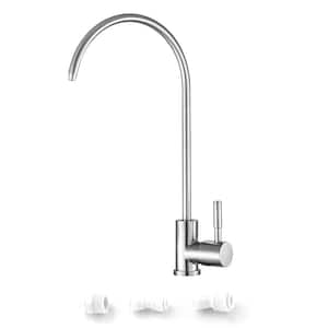 Single-Handle Beverage Faucet Kitchen Water Filter Faucet Stainless Steel in Brushed Nickel Drinking Water Faucet